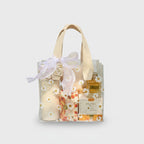 Daisy Floral Canvas Tote With Lavender Bow