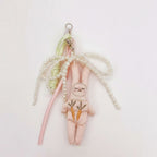 Pearl Beaded Flower Fairy Doll Keyring