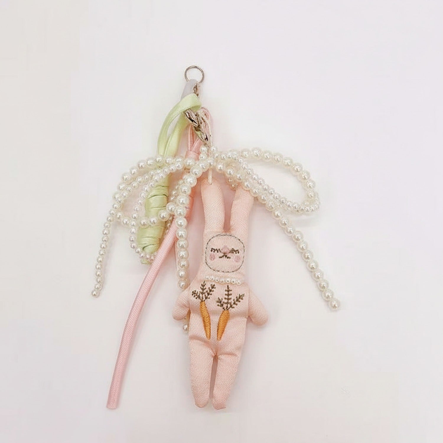 Pearl Beaded Flower Fairy Doll Keyring