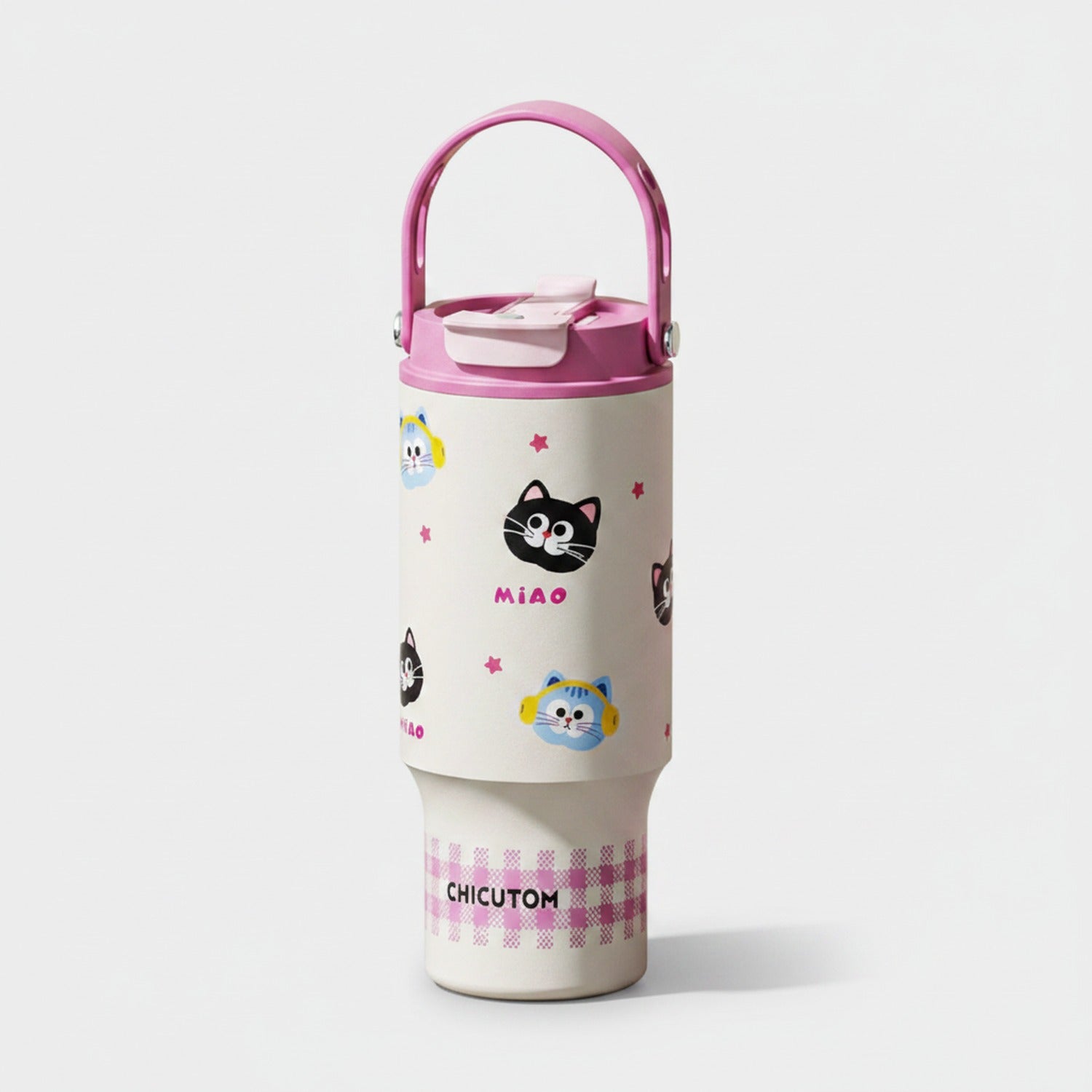 Stainless Steel Insulated Tumbler with Happy Character Design