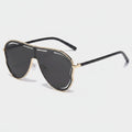 Gold And Black Aviator Sunglasses
