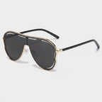 Gold And Black Aviator Sunglasses