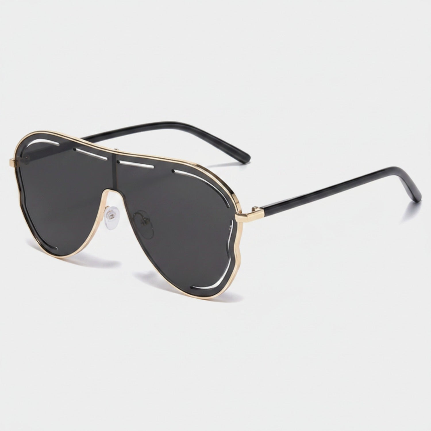 Gold And Black Aviator Sunglasses