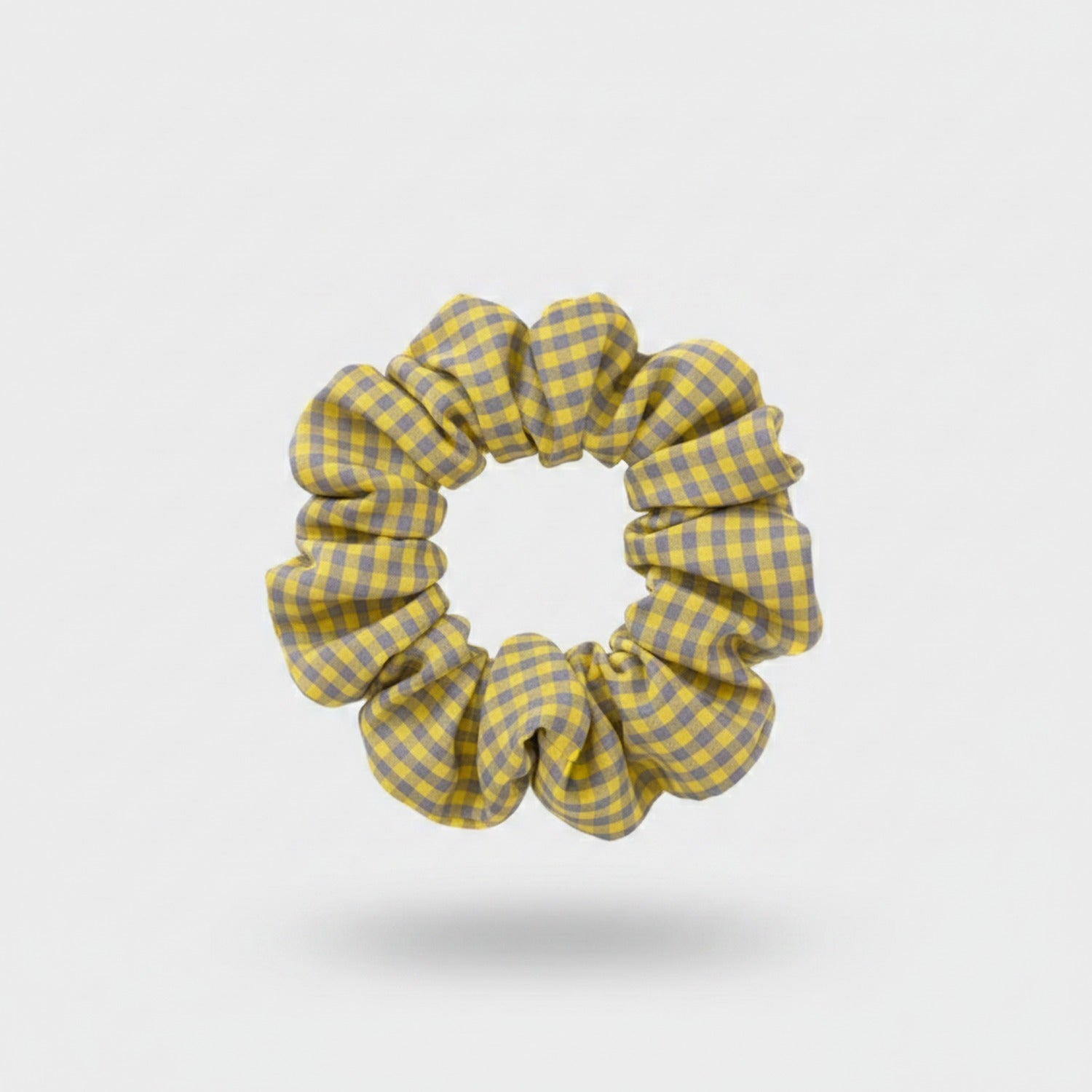 Gingham Check Ruched Hair Claw Clip