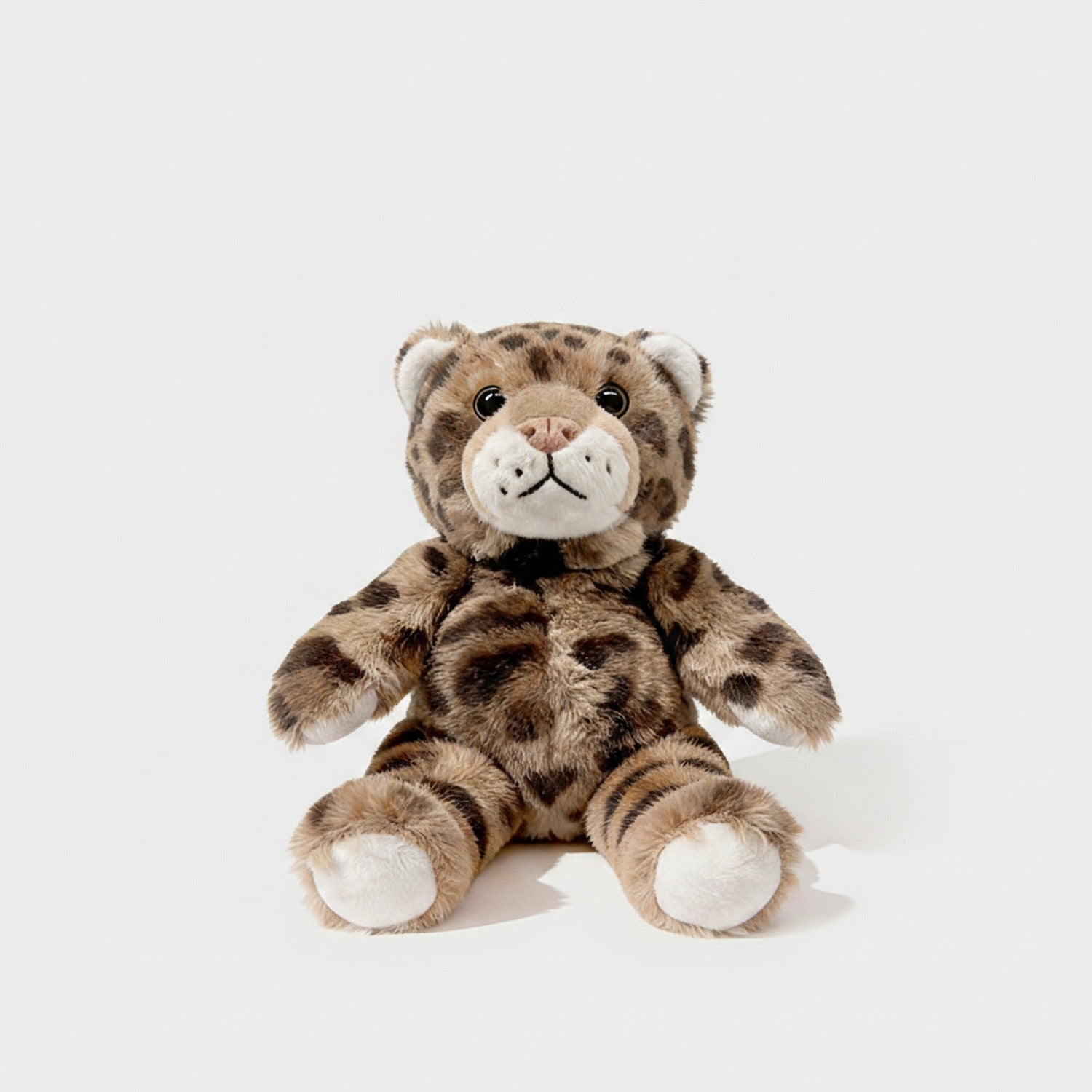 Leopard Print Plush Teddy Bear With Bow