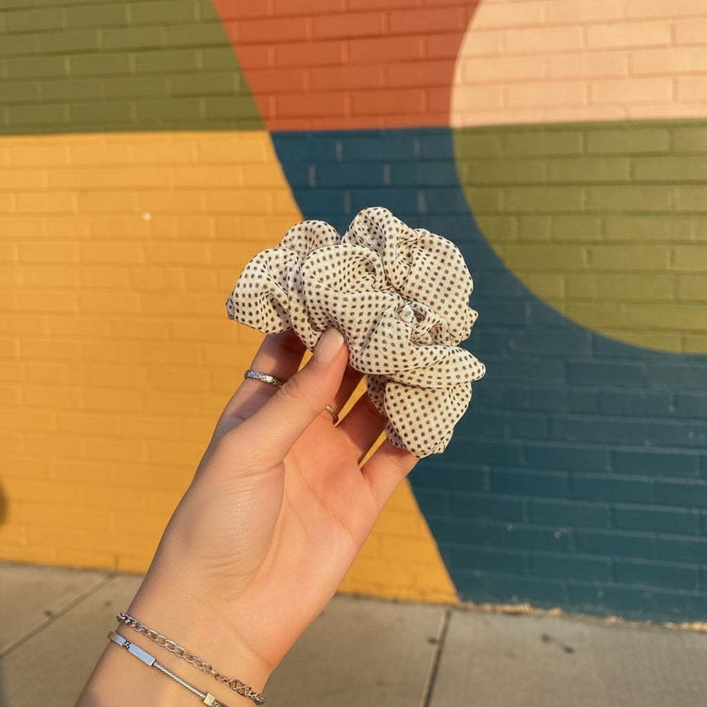 Polka Dot Hair Claw Clip