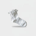 White Lace Ruffle Crew Socks