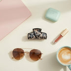 Black & White Tortoiseshell Hair Claw Clip