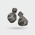 Silver Chunky Textured Ball Drop Earrings