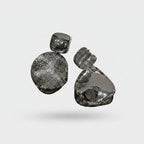 Silver Chunky Textured Ball Drop Earrings