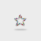 Rainbow Rhinestone Star Hair Claw Clip