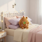 Gingerbread House Plush Toy with Wreath Detail