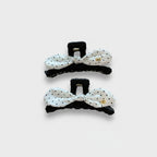 Polka Dot Bow Hair Claw Clip Set