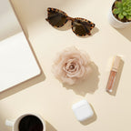 Blush Rose Flower Hair Claw Clip
