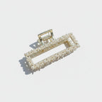Pearl Beaded Gold Hair Claw Clip