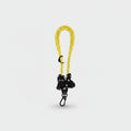 Yellow Rope Black Cat Charm Phone Strap