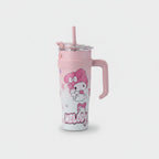 Pink Melody Cartoon Character Tumbler With Handle