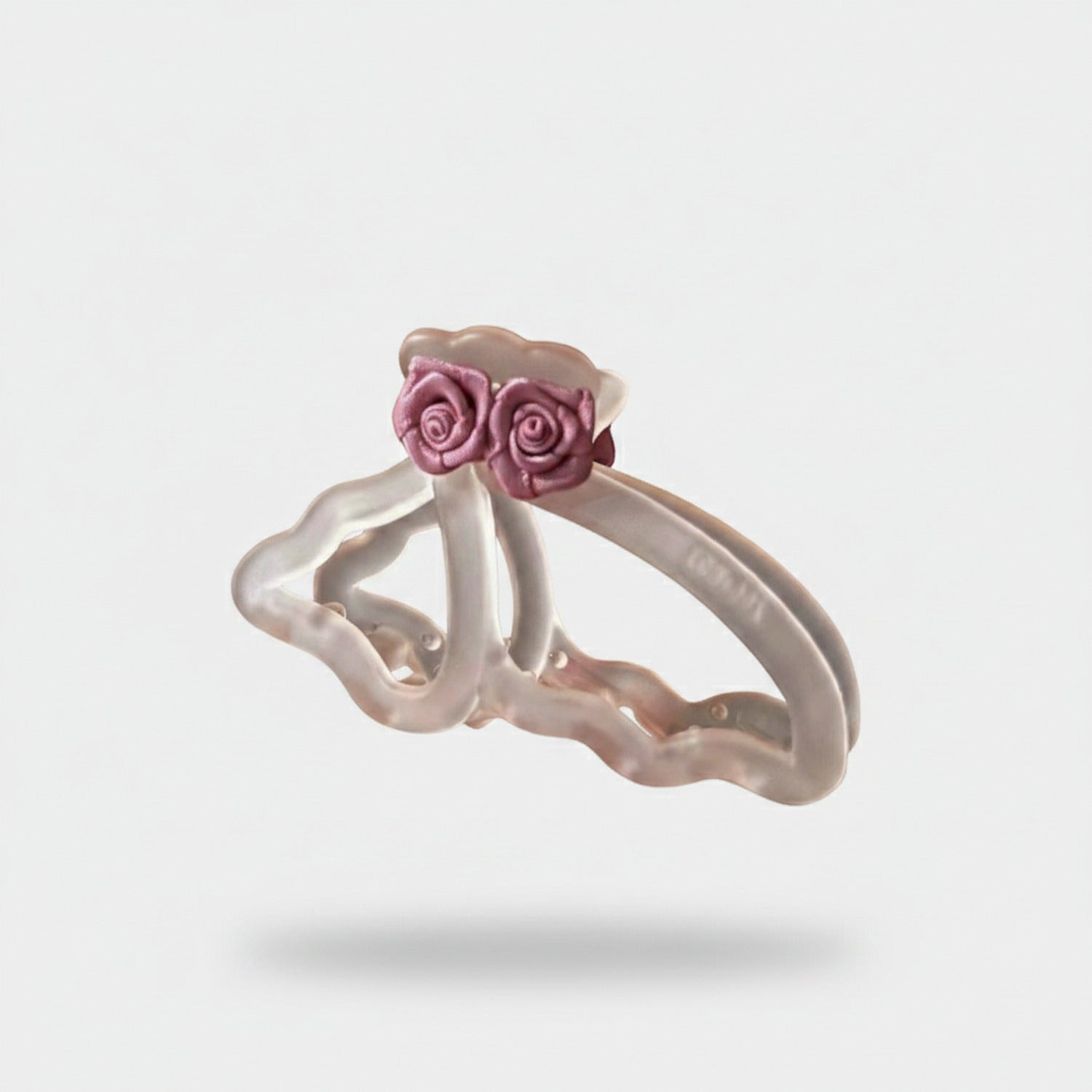 Rose Flower Hair Claw Clip Pink