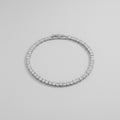 Rhinestone Tennis Bracelet Silver Chain Link