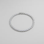 Rhinestone Tennis Bracelet Silver Chain Link