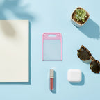 Pink Plastic Clipboard With Handle And Storage Pocket