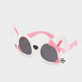 Bunny Ear Pink White Sunglasses With Bow
