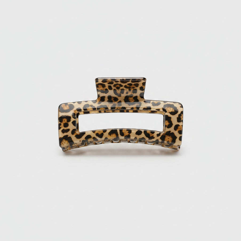 Leopard Print Gold Tortoiseshell Hair Claw Clip