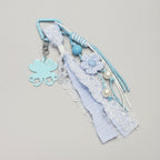Lace Pearl Charm Keyring - Blue – novelty & toys (view 3)