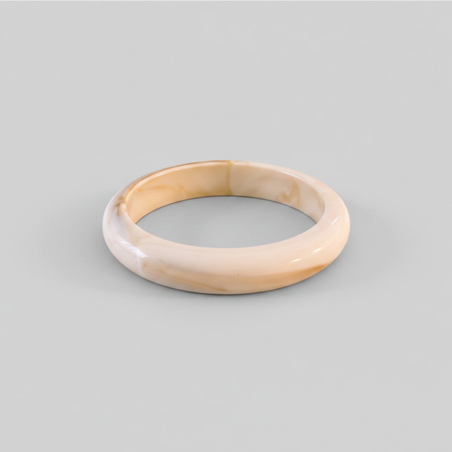 Cream Marble Bangle Bracelet