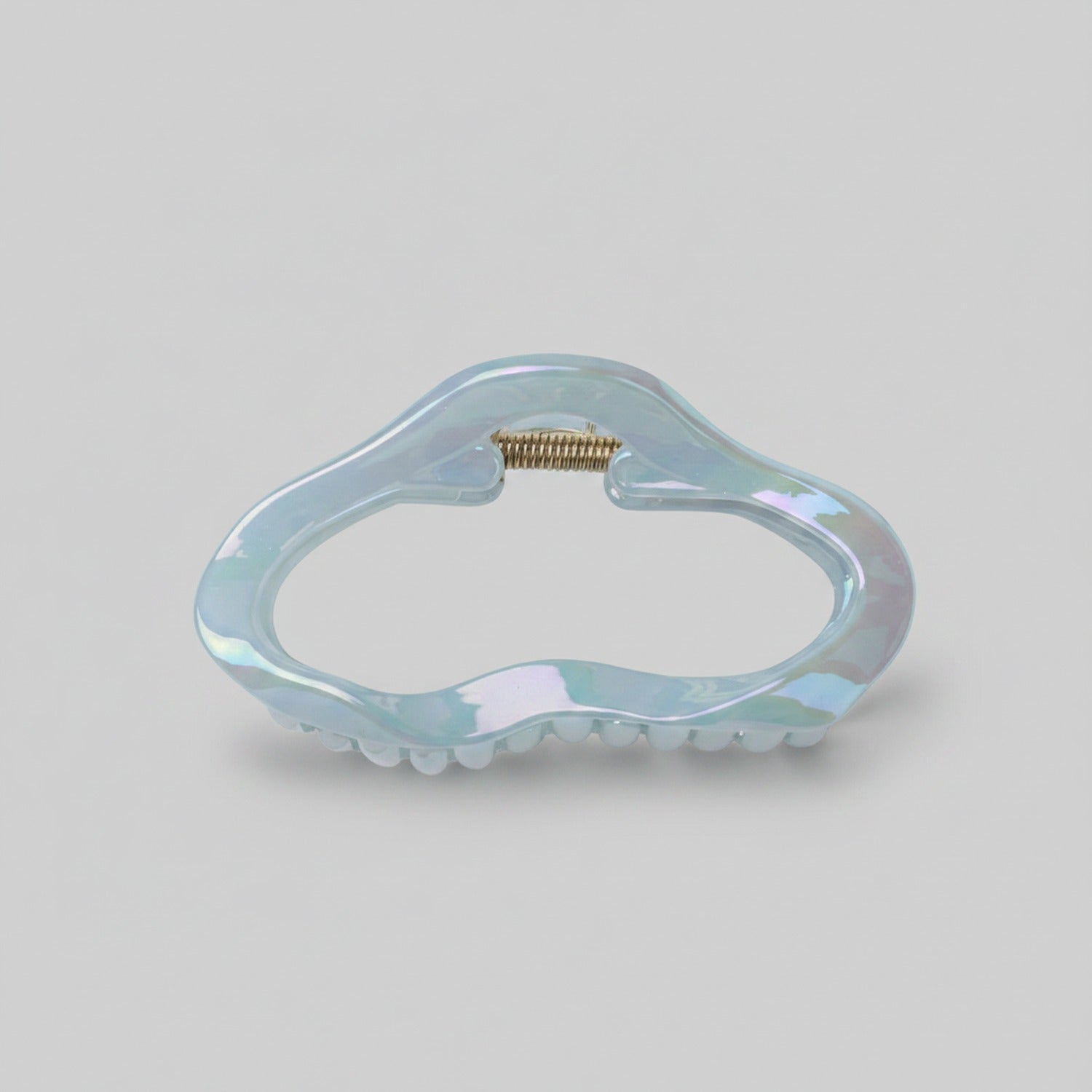 Wavy Pink Pearl Hair Claw Clip