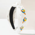 White Pearl Padded Headband With Beach Ball Charms