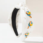 White Pearl Padded Headband With Beach Ball Charms