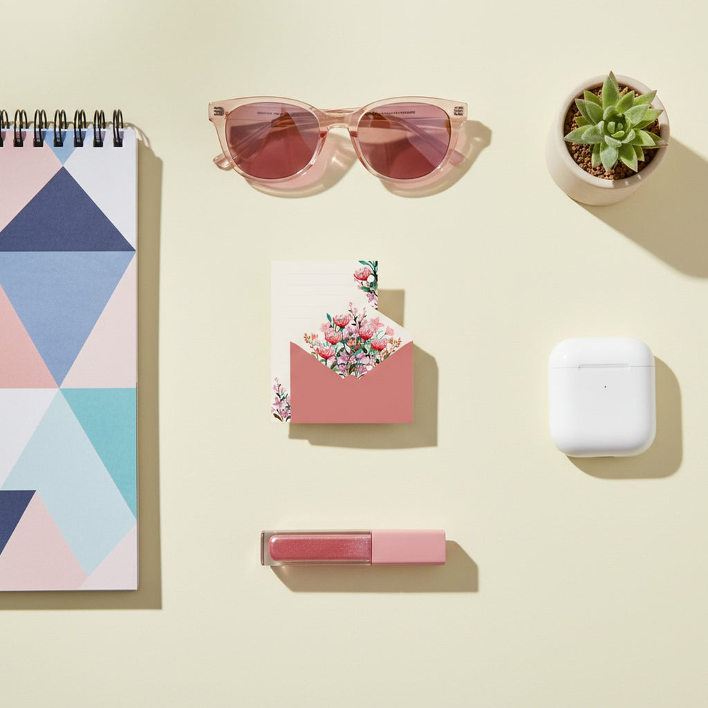 Floral Envelope Stationery Set Pink