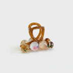 Amber Hair Claw With Floral Resin Spheres
