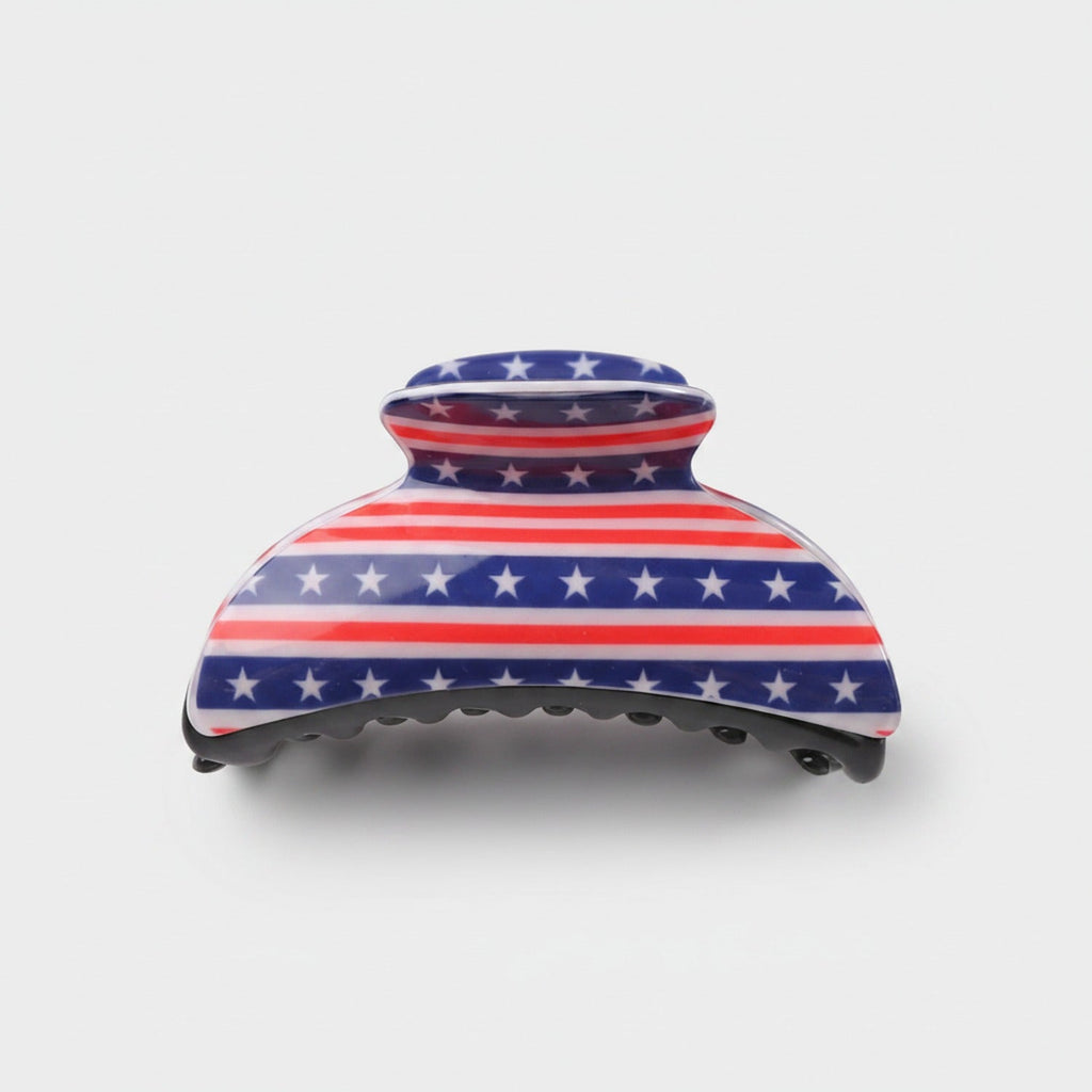 American Flag Stars Hair Claw Clip - American Flag
