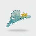 Turquoise Shell Hair Claw With Starfish Charm