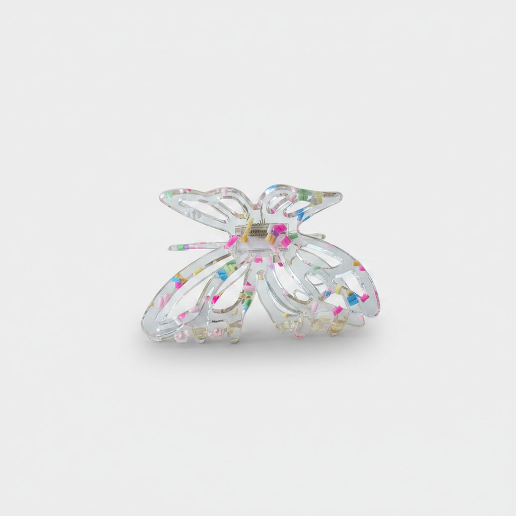 Colorful Confetti Butterfly Hair Claw Clip