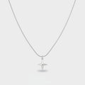Silver Four Point Star Pendant Necklace
