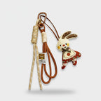 Cute Rabbit Acrylic Keyring With Tassel Charm