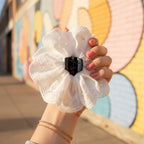 White Lace Flower Hair Claw Clip