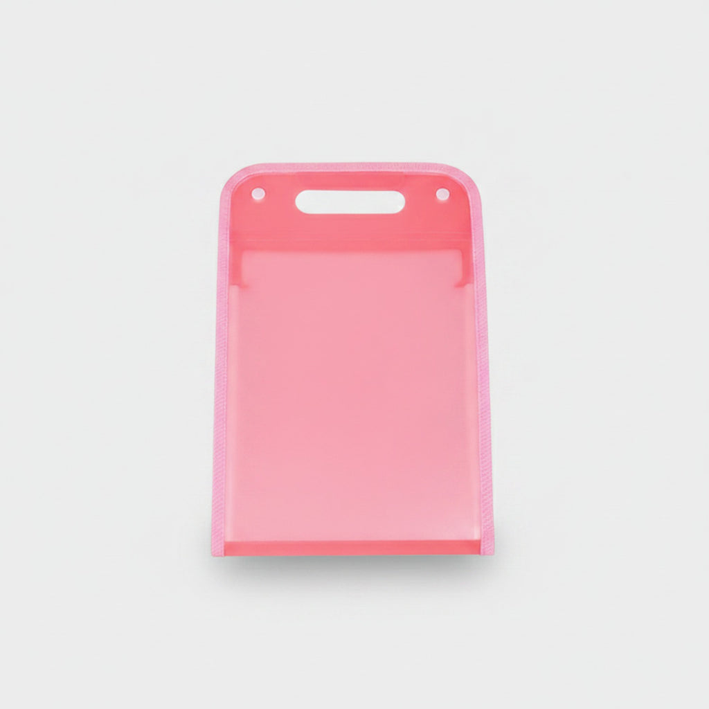 Pink Plastic Clipboard With Handle And Storage Pocket