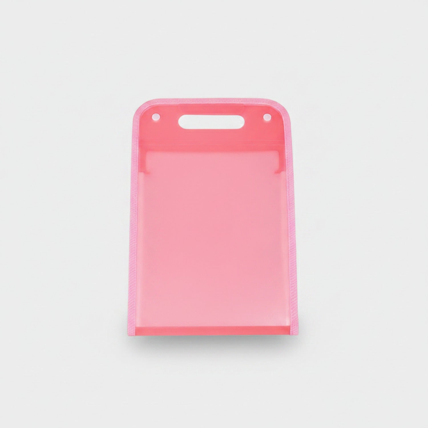 Pink Plastic Clipboard With Handle And Storage Pocket