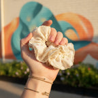 Floral Lace Hair Claw Clip Cream
