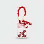 Apple Puppy Clear Cup Charm With Twisted Cord Strap