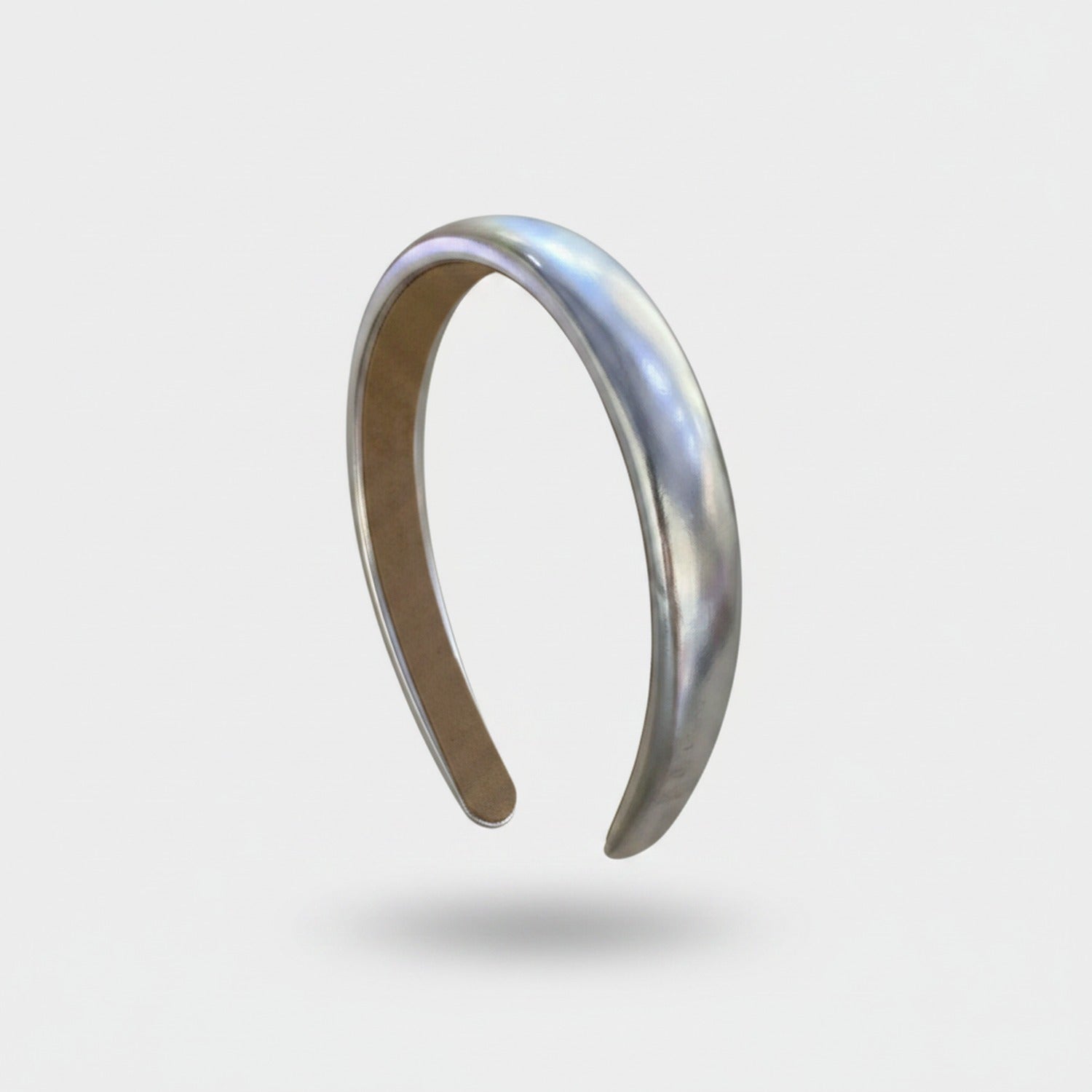 Metallic Silver Padded Headband