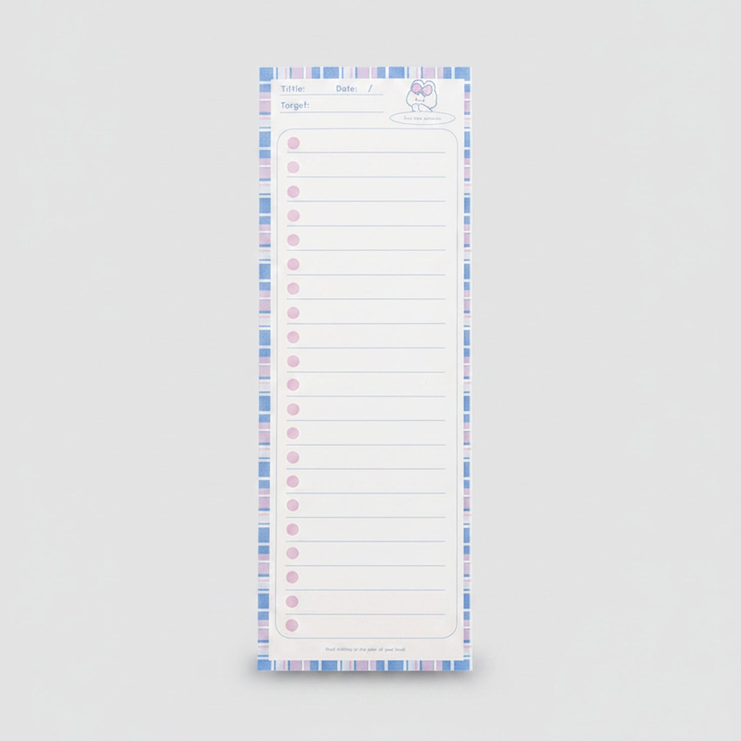 Pink Striped To-Do List Notepad With Checkboxes