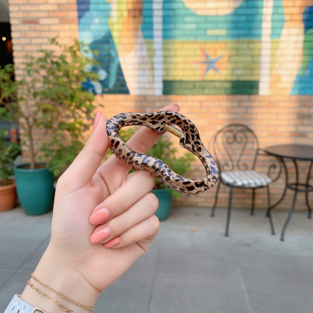 Leopard Print Hair Claw Clip