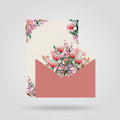 Floral Envelope Stationery Set Pink