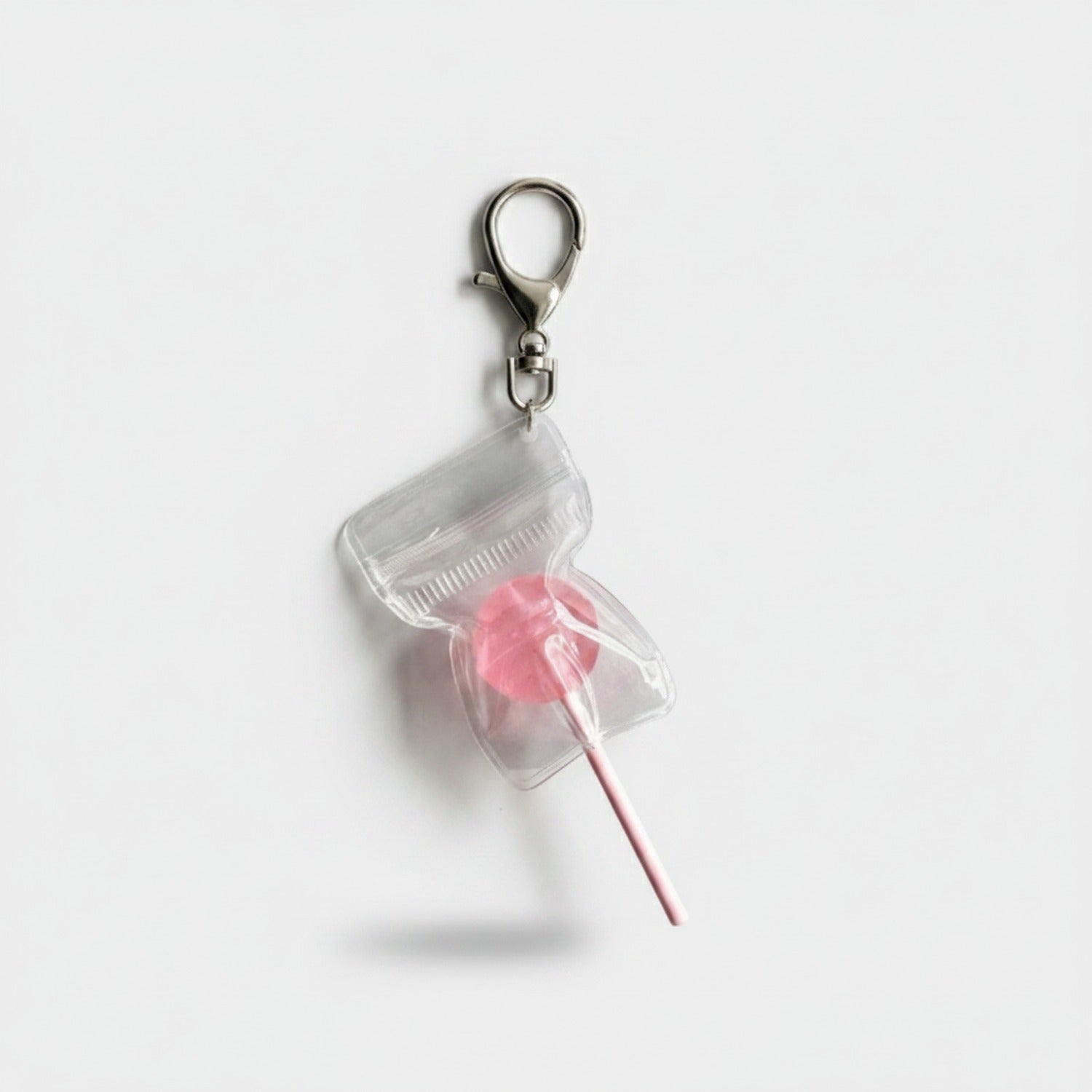 Purple Lollipop Acrylic Keyring Charm