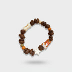 Coffee Bean Beaded Bracelet With Star Charm